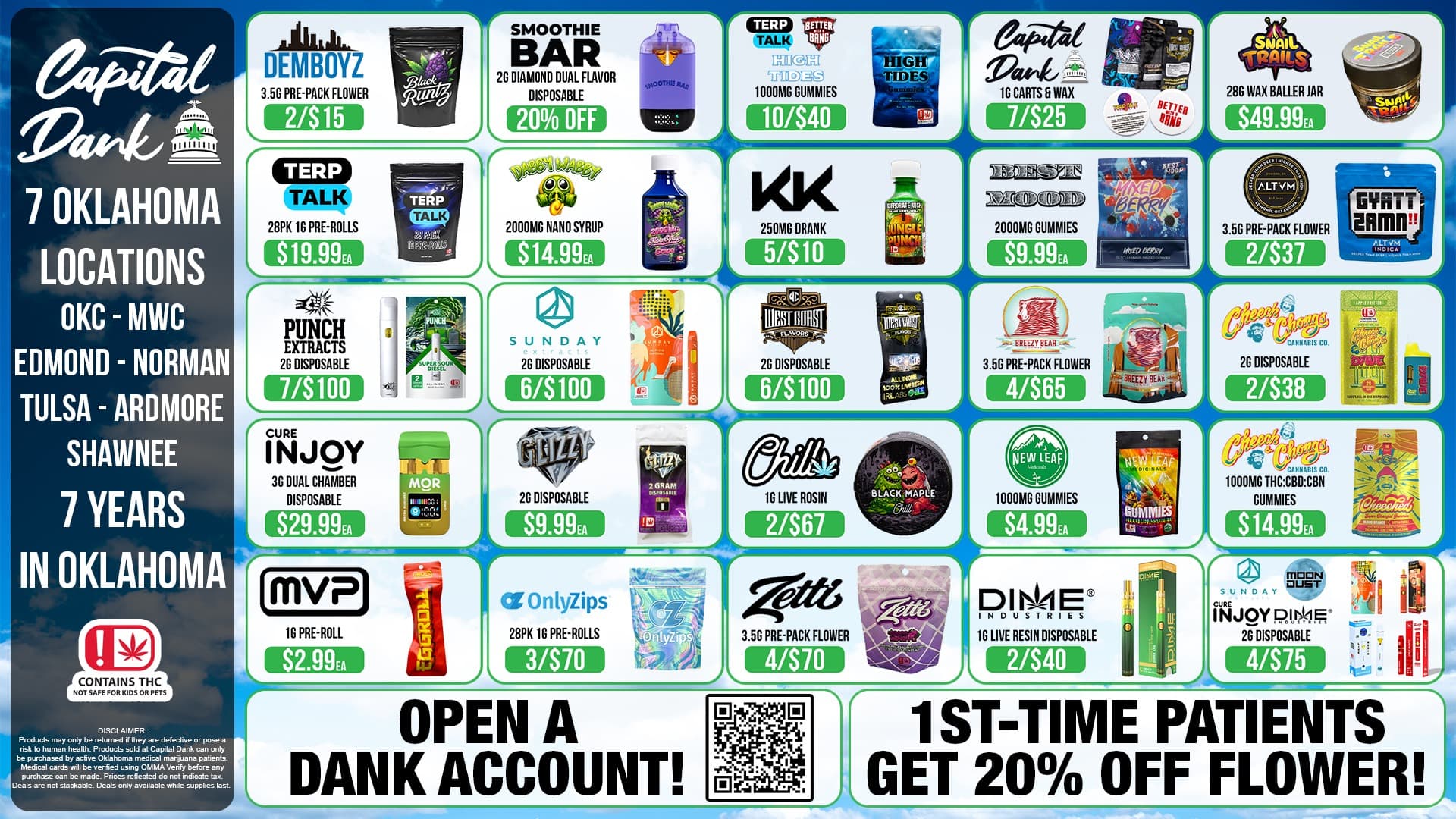 Current Oklahoma Capital Dank deals